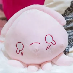 Peluche pieuvre rose expressive