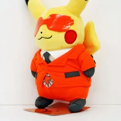 Peluche Pikachu adorable costume rouge enfant câlin