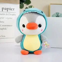 Peluche pingouin dinosaure mignon déguisement enfant doux