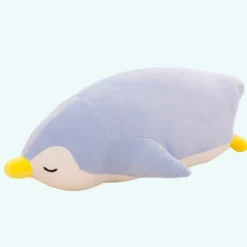 Peluche pingouin manchot bleu doux enfant hiver chaleureux