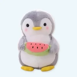 Peluche pingouin pastèque douce doudou hiver enfant