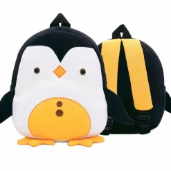 Peluche pingouin sac à dos doux compagnon enfant hiver
