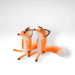 Peluche renard à boutons