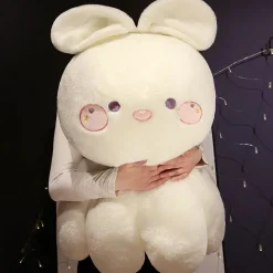 Peluche réversible lapin blanc