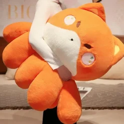 Peluche réversible renard roux