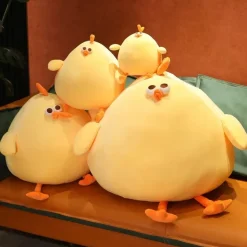 Peluche squishmallow poule beige et moelleuse