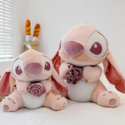 Peluche Stitch Angel rose douce et mignonne avec fleur