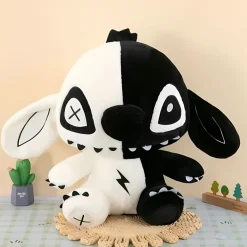 Peluche Stitch noir blanc Disney collection douce hiver