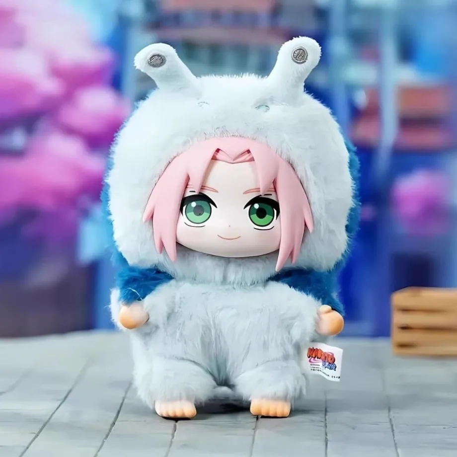Peluche style Labubu Naruto ninja doux