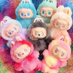 Peluche style Labubu porte-clef coloré