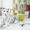 Peluche tigre blanc géant doux câlin enfants hiver