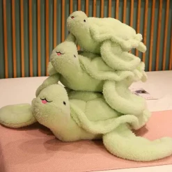 Peluche tortue verte et poilu