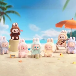 Peluche type Labubu assise boîte mystère