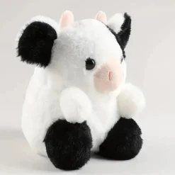 Peluche vache noire et blanche mignonne et douce
