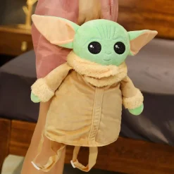 Peluche Yoda sac à dos doux vert enfant Star Wars